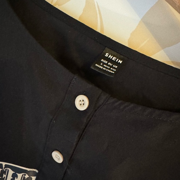 Men’s Rocker Punk Rock Skeleton Button Shirt sz Large - Picture 3 of 4